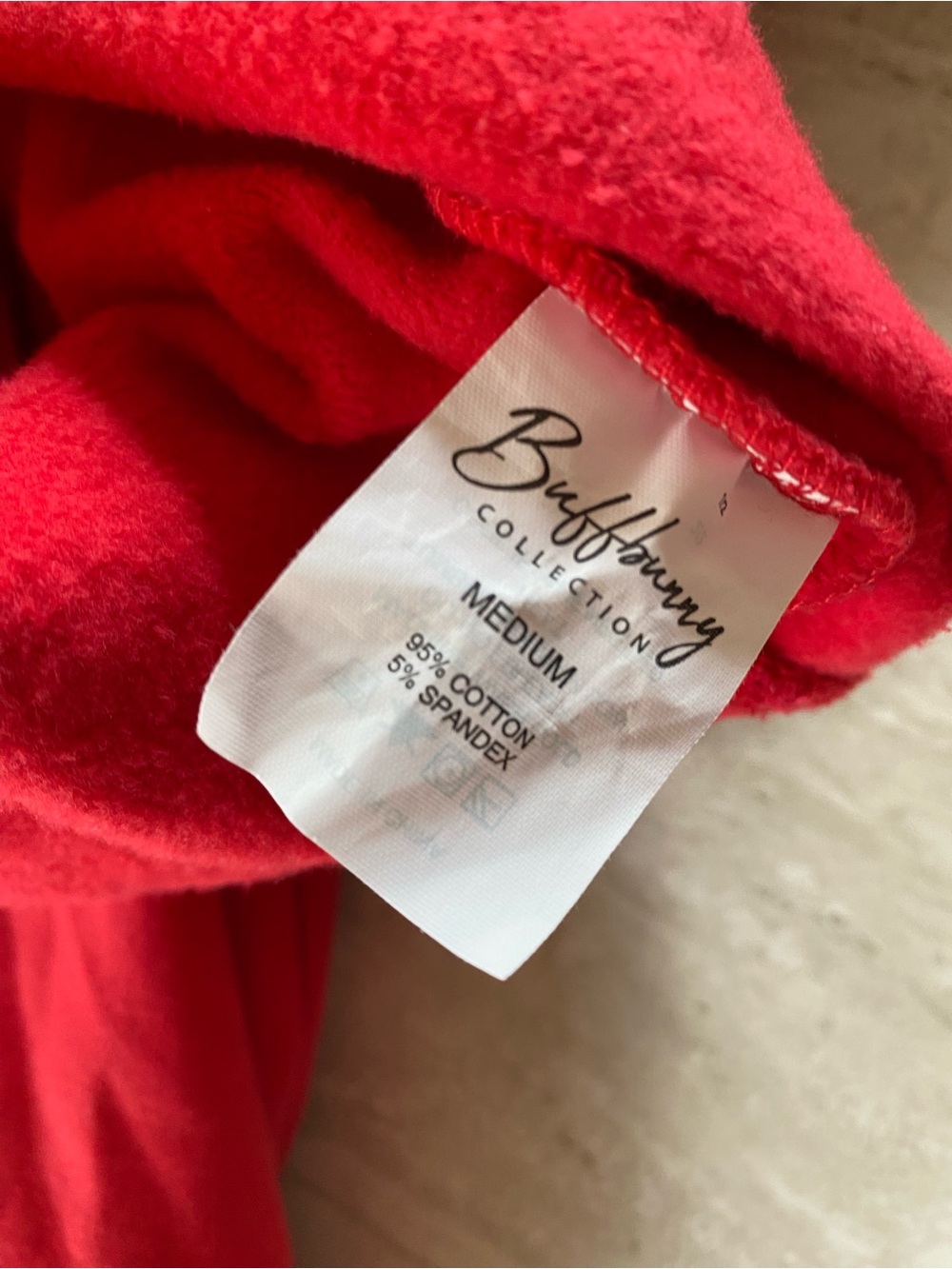 BuffBunny Red Cropped Crewneck Sweatshirt - Picture 3 of 3